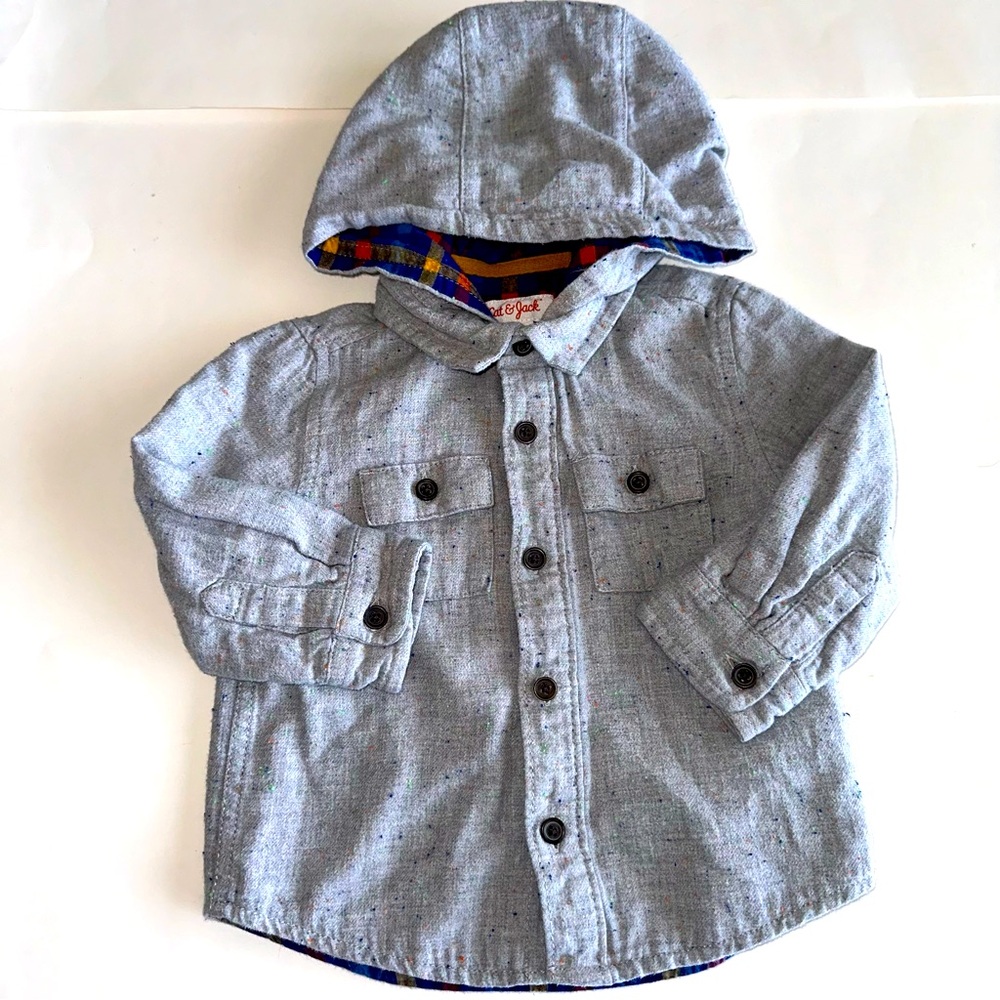 🙂4/$20Cat & Jack Hooded Shirt